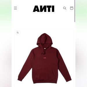 Anti The Won Of Won Sweatshirt Hoodie Men Sz XL/L Maroon Logo